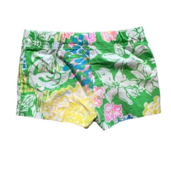 Lilly Pulitzer Tropical Floral Cotton Shorts Size 3 - Preppy, Vibrant, Resort - Picture 2 of 6